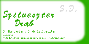 szilveszter drab business card
